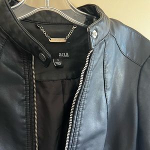 A.n.a. brand black faux leather jacket size small